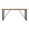 vidaXL Dining Table O-Frame 180x90x75 cm Solid Wood Pine and Steel