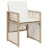vidaXL Garden Dining Set 5 pcs Beige Poly Rattan