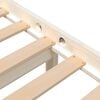 vidaXL Bed Frame without Mattress White Solid Wood King Size