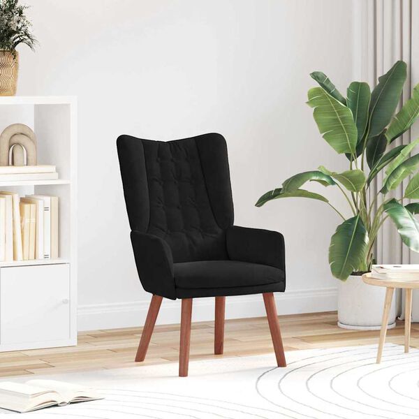 vidaXL Armchair Black 63 x 67 x 94 cm Velvet