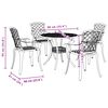 vidaXL 5 Piece Garden Dining Set White Cast Aluminium
