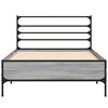 vidaXL Bed Frame without Mattress Grey Sonoma 100x200 cm