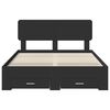 vidaXL Bed Frame with Headboard Black 150 x 200 cm Engineered Wood