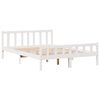 vidaXL Bookcase Bed without Mattress White 150x200 cm King Size Solid Wood Pine