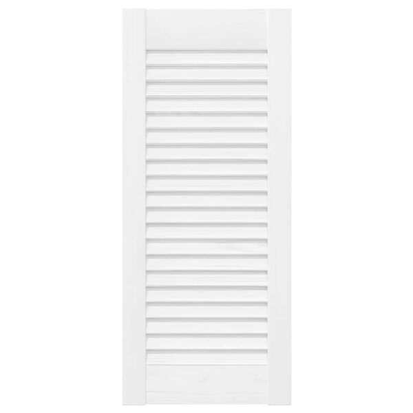 vidaXL Cabinet Doors Louvred Design 4 pcs White 61.5x29.5 cm