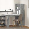 vidaXL Desk with Shelf Concrete Grey 122 x 67 x 145 cm Engineered Wood