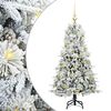 vidaXL Artificial Hinged Christmas Tree White 120 cm PE and PVC