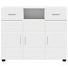 vidaXL Wooden Cabinet White 88.5 x 30.5 x 73 cm Engineered Wood
