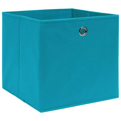 vidaXL Storage Boxes 4 pcs Non-woven Fabric 28x28x28 cm Baby Blue