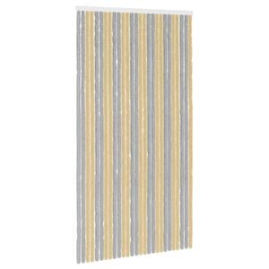 vidaXL Insect Curtain Chenille Grey and Beige 118 x 220 cm 100% PP