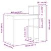 vidaXL Desk with Shelf Old wood 108 x 55 x 103.5 cm Engineered Wood