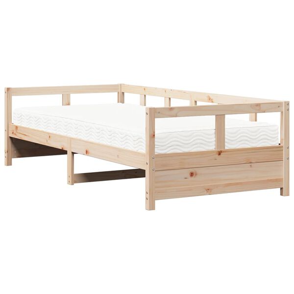 vidaXL Daybed with Mattress 80x200 cm Solid Wood Pine