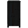 vidaXL Book Cabinet Black 80x35x68 cm Solid Wood Pine