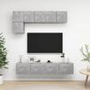 vidaXL 5 Piece TV Cabinet Set Concrete Grey Engineered Wood