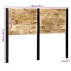 vidaXL Headboard 140 cm Solid Wood Mango and Iron