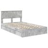 vidaXL Bed Frame Manual Concrete Grey 135 x 190 cm Engineered Wood
