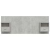 vidaXL Bed Headboard with Cabinets Concrete Grey Engineered Wood