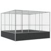 vidaXL Aviary Silver 311x307x212 cm Steel