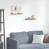 vidaXL Wall Shelf with Shelf 2 pcs Brown 40 x 9 x 3 cm Engineered Wood
