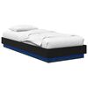 vidaXL Bed Frame with LED Black Oak 80 x 200 cm Engineered Wood