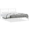 vidaXL Metal Bed Frame without Mattress with Headboard White 160x200cm