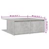 vidaXL Coffee Table Concrete Grey 80x80x31 cm Engineered Wood
