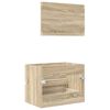 vidaXL Bathroom Furniture Set with Drawer Sonoma Oak Engineered Wood