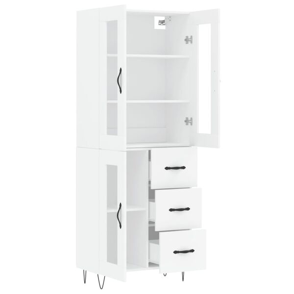 vidaXL Highboard White 69.5x34x180 cm Engineered Wood