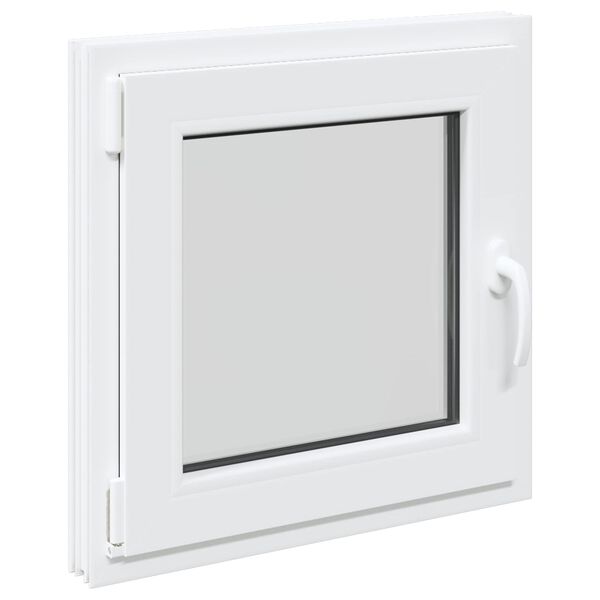 Basement Window Manual RISOR White 50 x 50 cm PVC and Glass