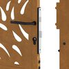 vidaXL Garden Gate 100x200 cm Weathering Steel Flame Design