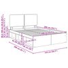 vidaXL Bed Frame Artisian Oak 140 x 200 cm Solid Pine Wood