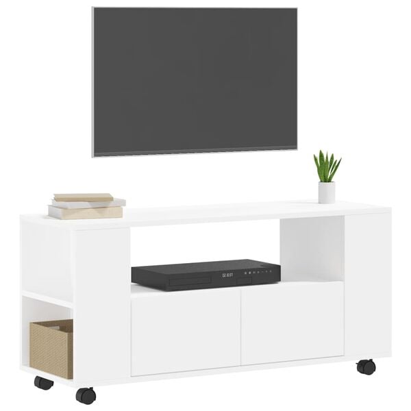 vidaXL TV Cabinet White 102x34.5x43 cm Engineered Wood
