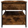 vidaXL Coffee Table Smoked Oak 70x50x50 cm Engineered Wood and Metal