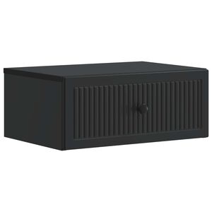 vidaXL Bedside Cabinet Black 49 x 34.5 x 20 cm Engineered Wood