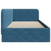 vidaXL Corner Bed Frame with Headboard Blue 100 x 200 cm Velvet