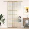 vidaXL Sliding Door Gold 76x205 cm Frosted ESG Glass and Aluminium