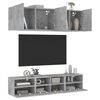 vidaXL 5 Piece TV Wall Units Concrete Grey Engineered Wood