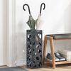 vidaXL Umbrella Stand Anthracite 15.5 x 15.5 x 49 cm Metal