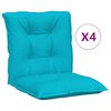 vidaXL Garden Lowback Chair Cushions 4 pcs Turquoise 100x50x7 cm Fabric