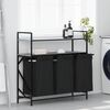 vidaXL Laundry Basket 3 Compartments with Shelves Grey Sonoma