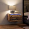 vidaXL Wall-mounted Bedside Cabinet 2 pcs Old Wood Engineered Wood