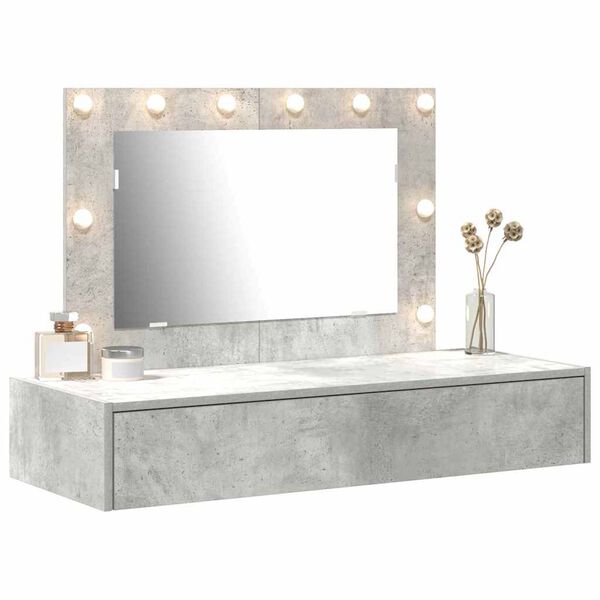vidaXL Dressing Table Grey 100 x 40 x 70 cm Engineered Wood