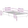 vidaXL Bed Frame No Mattress White 90x190 cm Single Engineered Wood