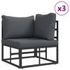 vidaXL Garden Sofa Set with Cushion 7 pcs
