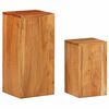 vidaXL Plant Stand | Set of 2 | Varied shades of acacia wood | Solid acacia wood