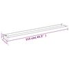 vidaXL Shower Shelf for Walk-in Shower Wall Black 115 cm Aluminium