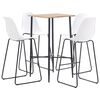vidaXL 5 Piece Bar Set Plastic White