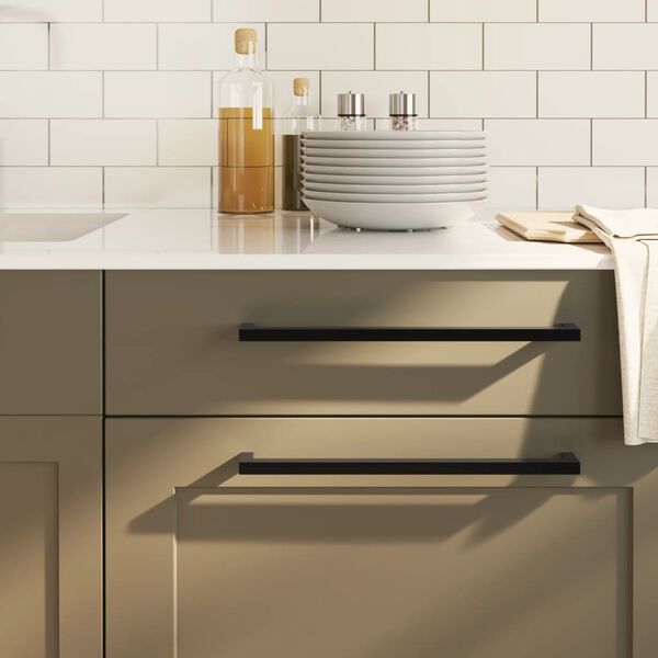 vidaXL Cabinet Handles 20 pcs Black 320 mm Stainless Steel