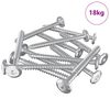 vidaXL Wood Screws 1350 pcs Silver Steel