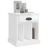 vidaXL Bedside Cabinet High Gloss White 43x36x50 cm